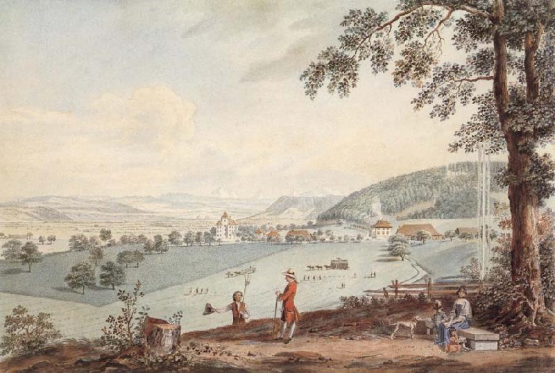 Johann Ludwig Aberli Kehrsatz in Bern view of north China oil painting art
